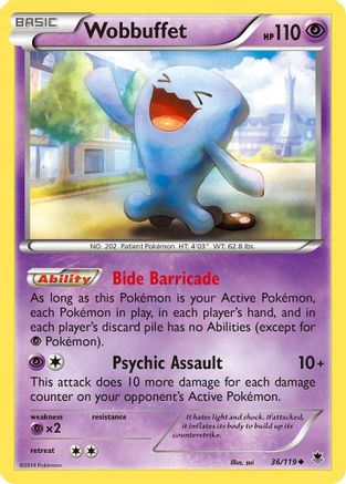 Wobbuffet (36/119) [XY: Phantom Forces] Reverse Holofoil