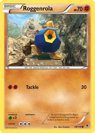 Roggenrola (48/119) [XY: Phantom Forces] Reverse Holofoil