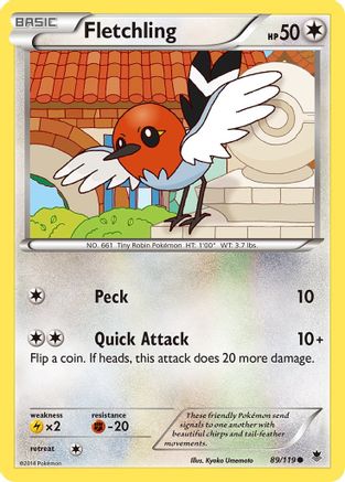 Fletchling (89/119) [XY: Phantom Forces] Reverse Holofoil