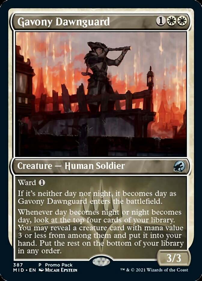 Gavony Dawnguard (Promo Pack) [Innistrad: Midnight Hunt Promos] Foil