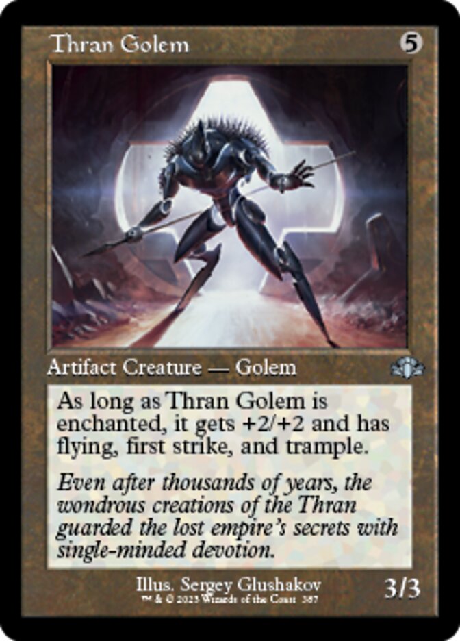 Thran Golem (Retro) [Dominaria Remastered] Foil