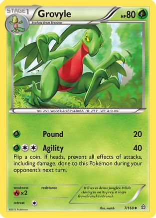 Grovyle (7/160) [XY: Primal Clash] Reverse Holofoil