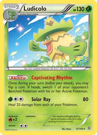 Ludicolo (12/160) [XY: Primal Clash] Reverse Holofoil
