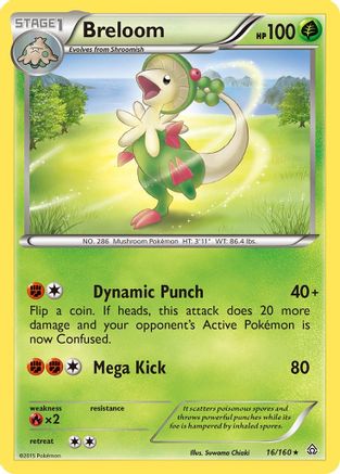 Breloom (16/160) [XY: Primal Clash] Reverse Holofoil