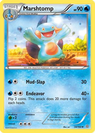 Marshtomp (34/160) [XY: Primal Clash] Reverse Holofoil
