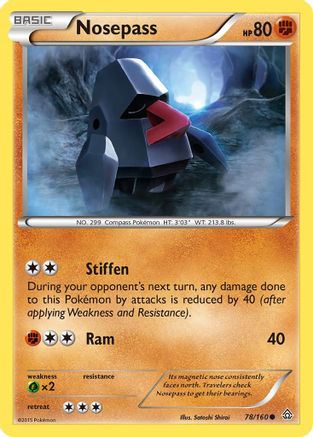 Nosepass (78/160) [XY: Primal Clash] Reverse Holofoil