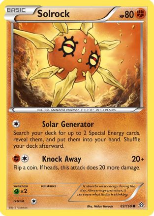 Solrock (83/160) [XY: Primal Clash] Reverse Holofoil