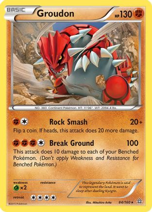 Groudon (84/160) [XY: Primal Clash] Reverse Holofoil