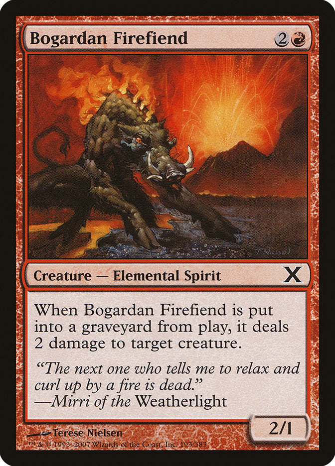 Bogardan Firefiend [Tenth Edition] Foil