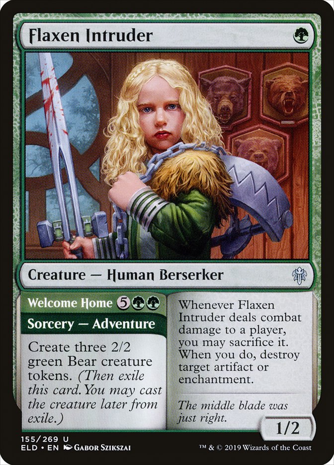 Flaxen Intruder // Welcome Home [Throne of Eldraine] Foil