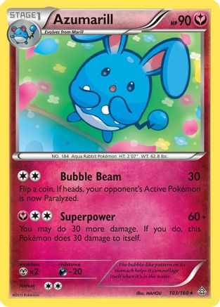 Azumarill (103/160) [XY: Primal Clash] Reverse Holofoil