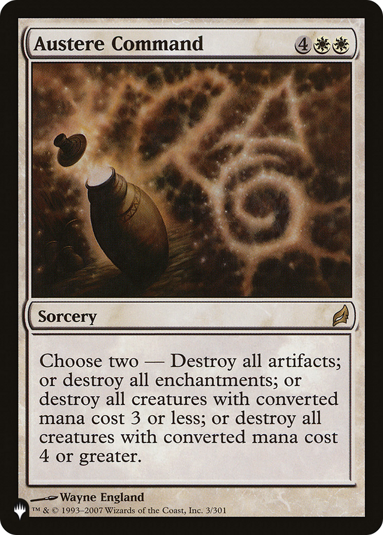 Austere Command (LRW)  [The List]