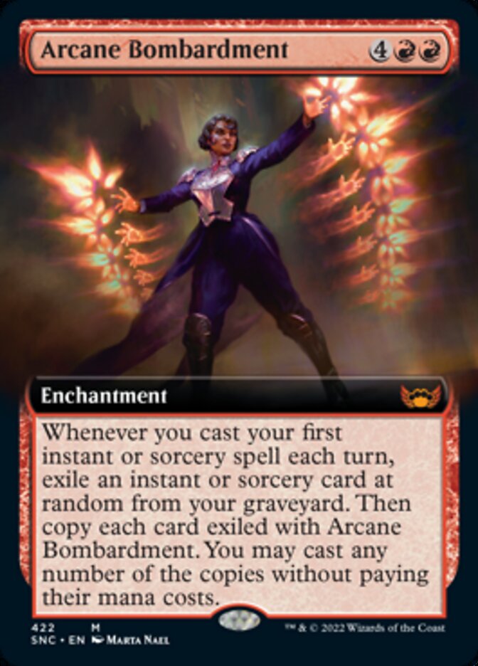Arcane Bombardment (Extended Art) [Streets of New Capenna] Foil