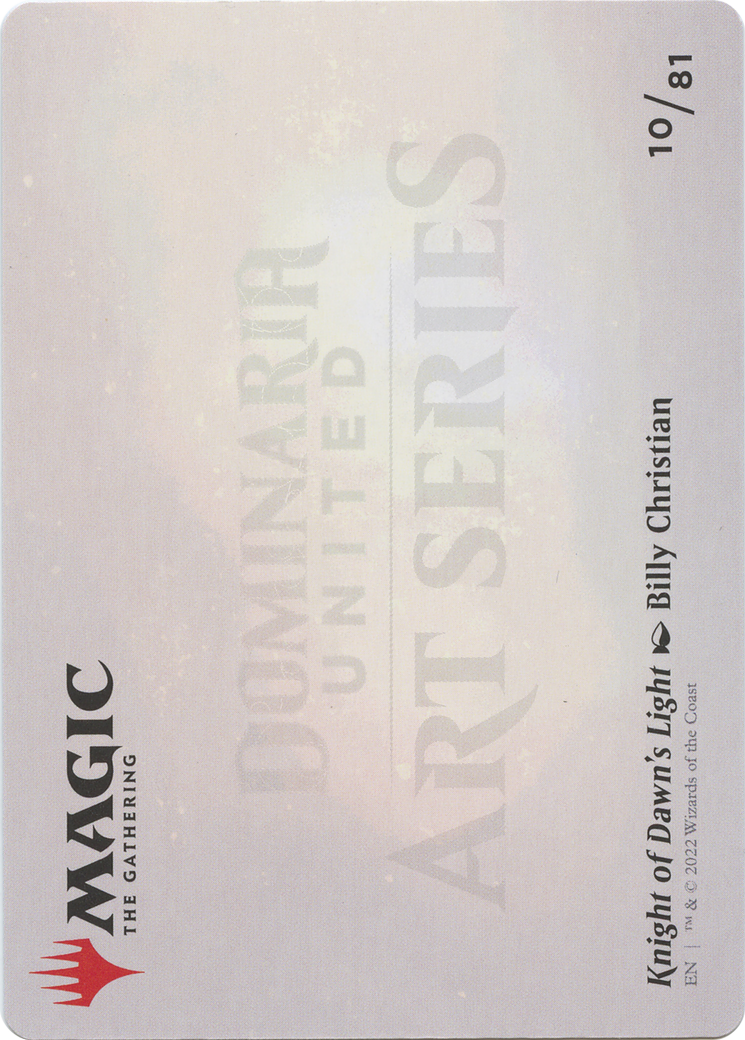Knight of Dawn's Light // Knight of Dawn's Light  [Dominaria United Art Series] (Borderless)