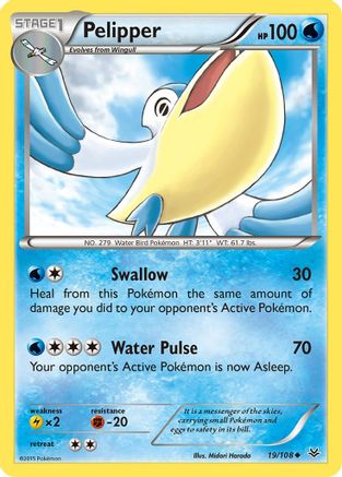 Pelipper (19/108) [XY: Roaring Skies] Reverse Holofoil