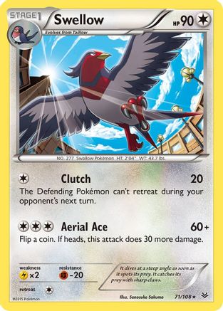 Swellow (71/108) [XY: Roaring Skies] Reverse Holofoil