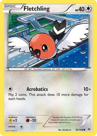 Fletchling (82/108) [XY: Roaring Skies] Reverse Holofoil