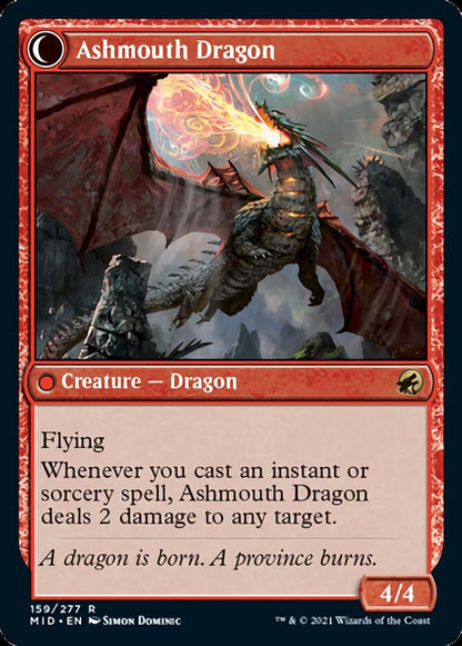 Smoldering Egg // Ashmouth Dragon [Innistrad: Midnight Hunt] Foil