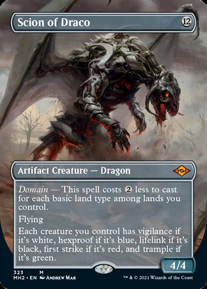 Scion of Draco (Borderless Alternate Art) [Modern Horizons 2] Foil
