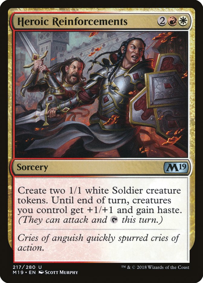 Heroic Reinforcements [Core Set 2019] Foil