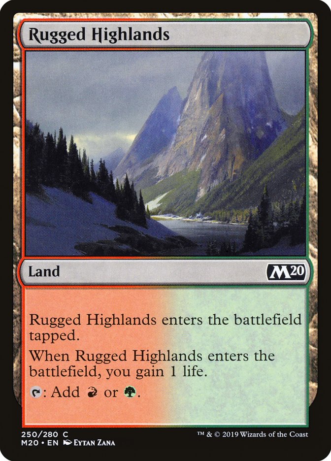 Rugged Highlands [Core Set 2020] Foil
