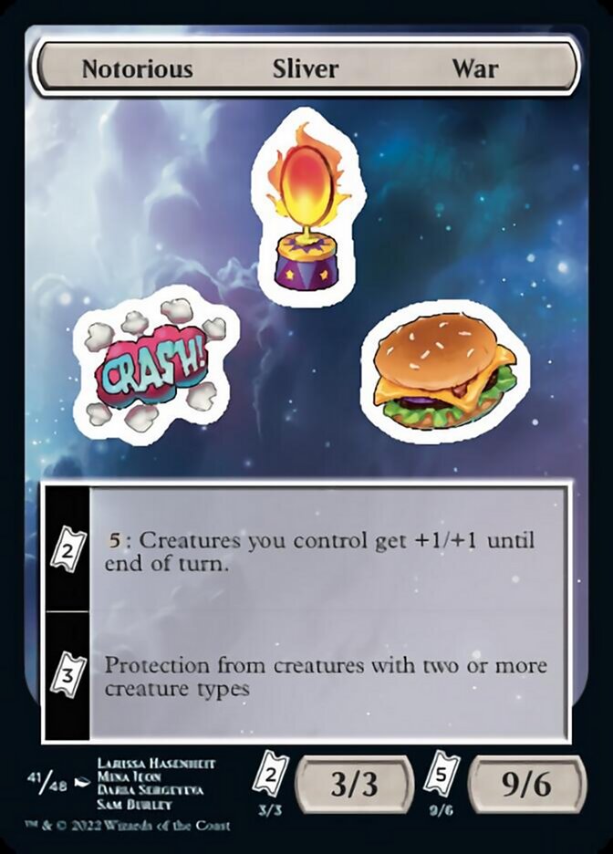 Notorious Sliver War [Unfinity Stickers] Foil