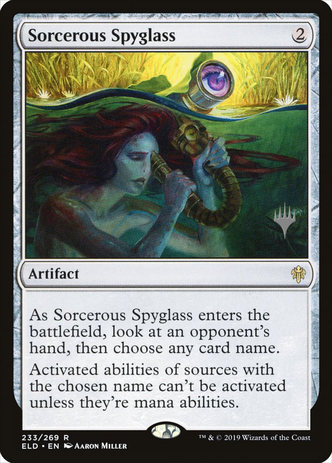 Sorcerous Spyglass (Promo Pack) [Throne of Eldraine Promos] Foil