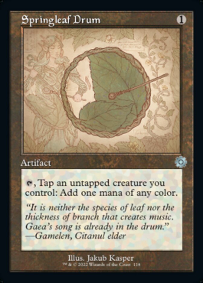 Springleaf Drum (Retro Schematic) [The Brothers' War Retro Artifacts] Foil