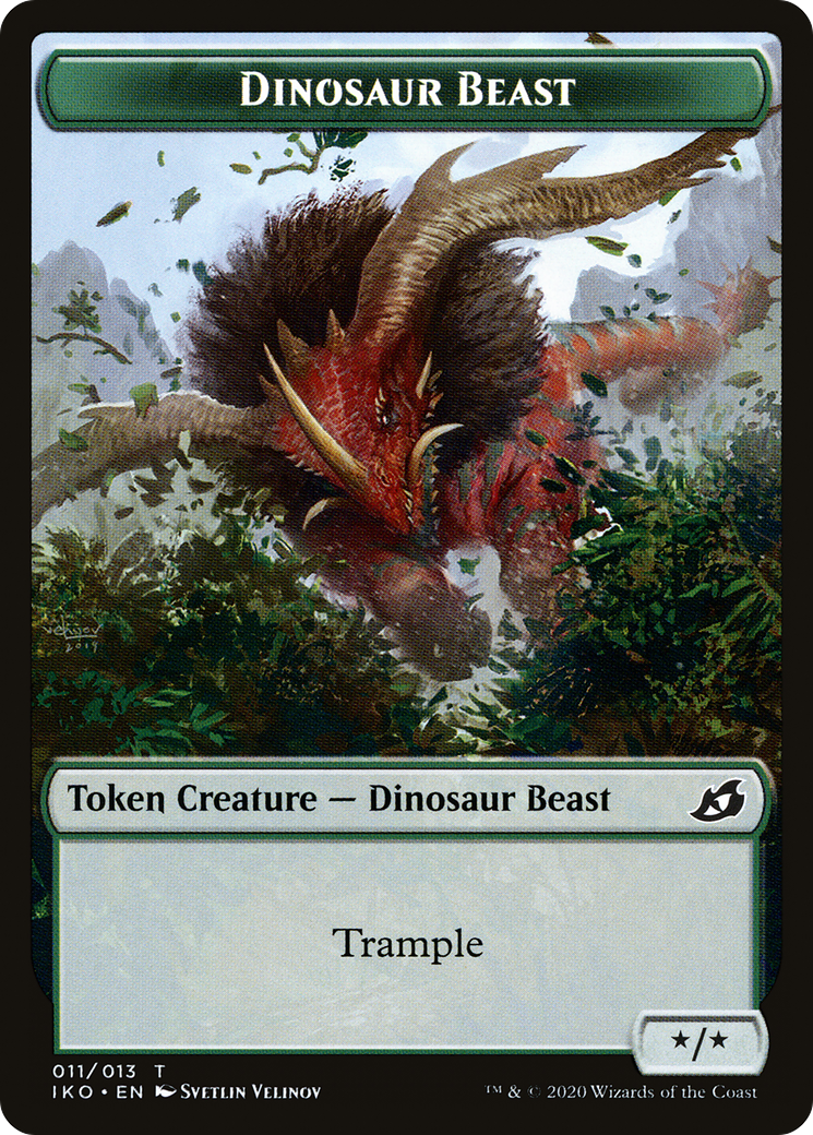 Dinosaur Beast  [Ikoria: Lair of Behemoths Tokens] Foil