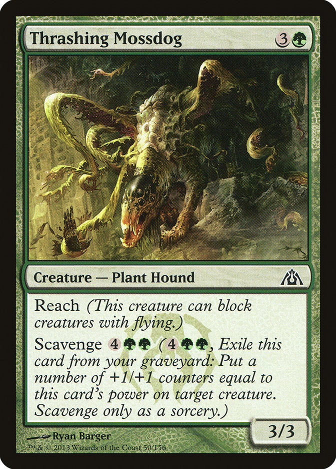 Thrashing Mossdog [Dragon's Maze] Foil