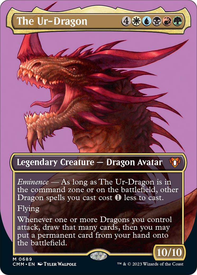 The Ur-Dragon (Borderless Profile) [Commander Masters] Foil