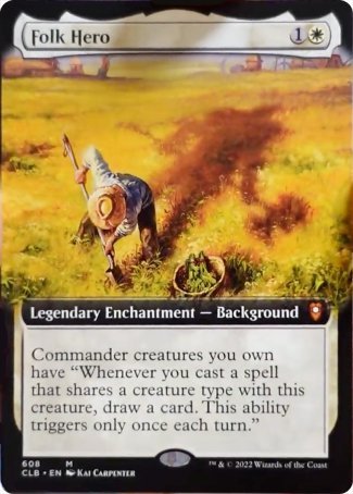 Folk Hero (Extended Art) [Commander Legends: Battle for Baldur's Gate] Foil