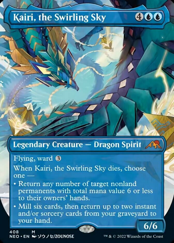 Kairi, the Swirling Sky (Borderless Alternate Art) [Kamigawa: Neon Dynasty] Foil