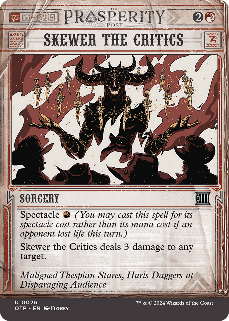 Skewer the Critics [Outlaws of Thunder Junction: Breaking News] Foil