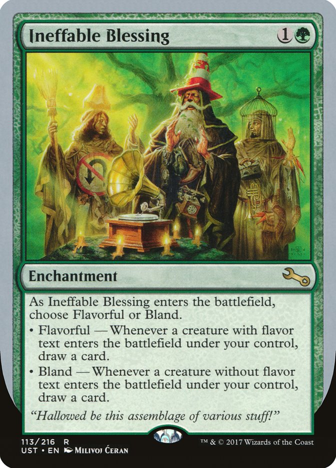 Ineffable Blessing ("choose Flavorful or Bland") [Unstable] Foil