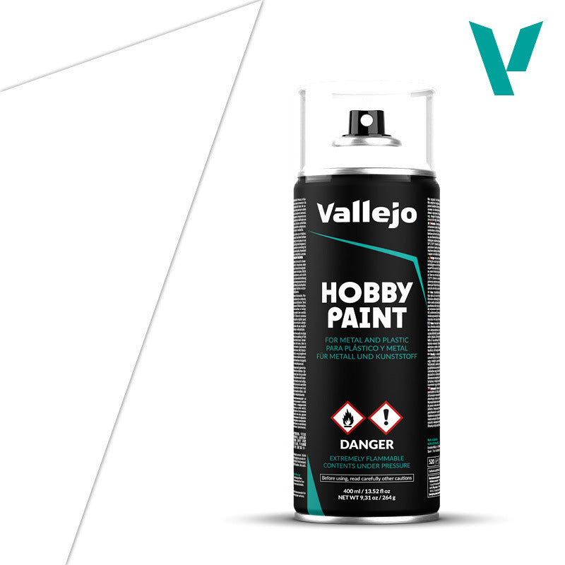 Vallejo Aerosol Spray Primer - White 400ml - PICKUP ONLY