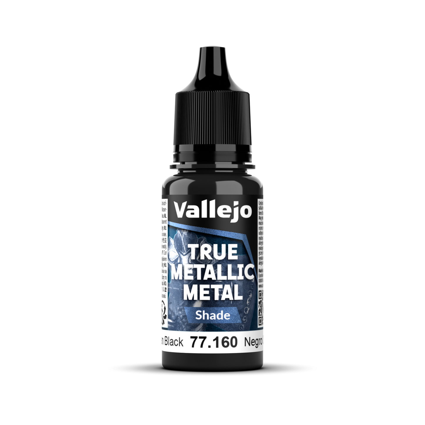 Vallejo True Metallic Metal: Shade - Obsidian Black 18 ml