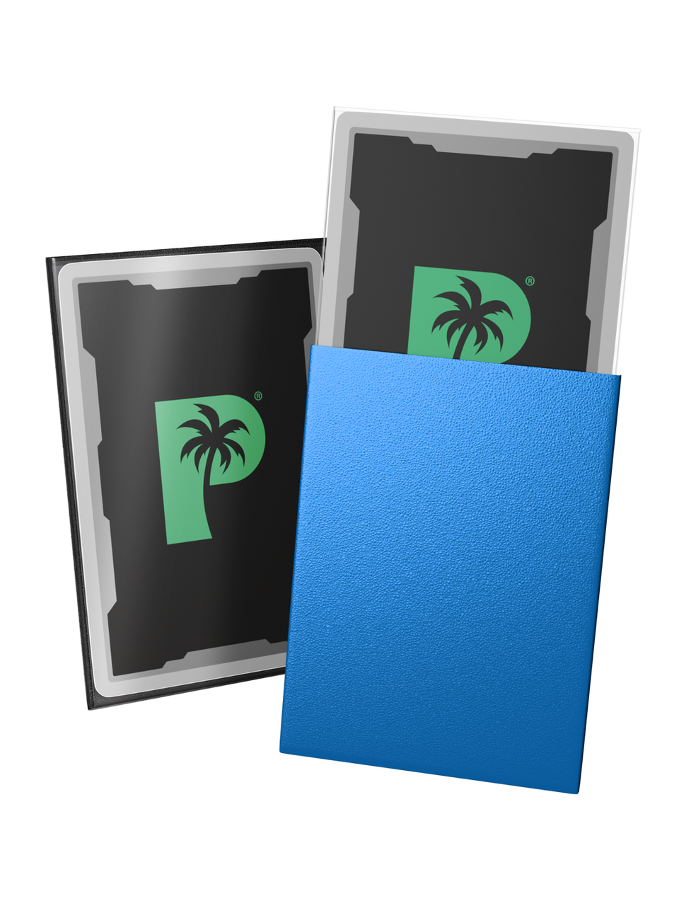 Palms Off Gaming Blackout Deck Sleeves 100pc Blue MATTE