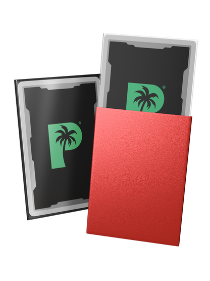 Palms Off Gaming Blackout Deck Sleeves 100pc Red Matte