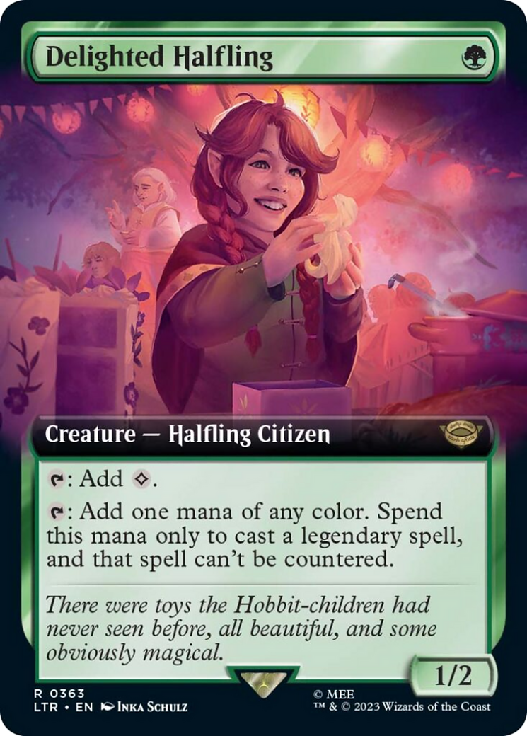 Delighted Halfling (Extended Art) [The Lord of the Rings: Tales of Middle-Earth] Foil