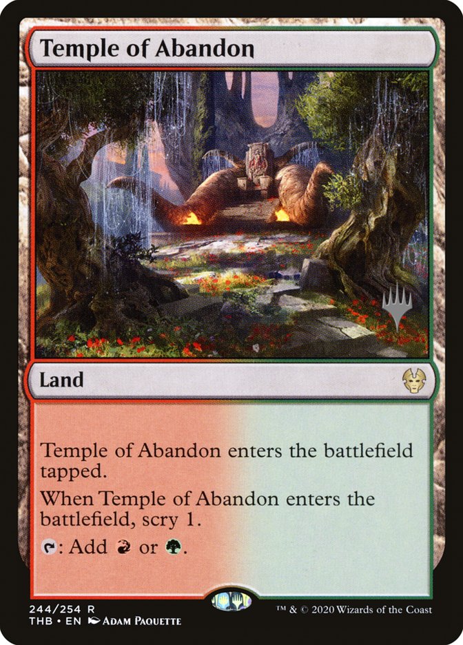 Temple of Abandon (Promo Pack) [Theros Beyond Death Promos] Foil