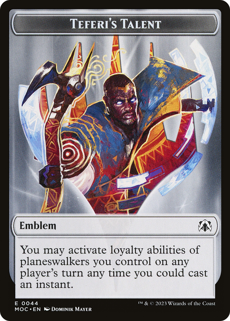 Teferi's Talent Emblem  [March of the Machine Commander Tokens] Foil