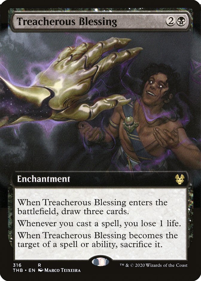 Treacherous Blessing (Extended Art) [Theros Beyond Death] Foil