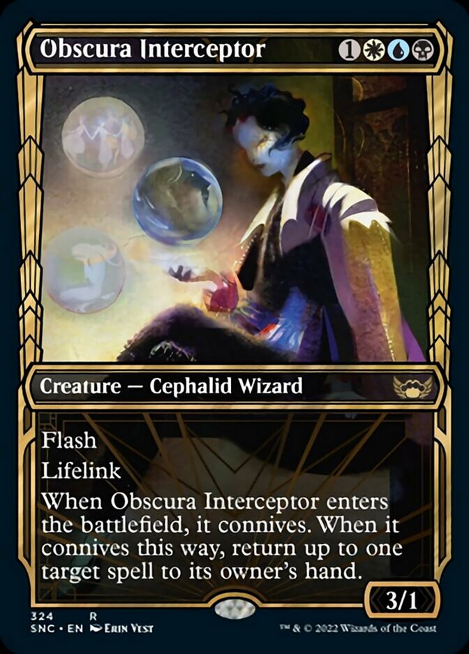 Obscura Interceptor (Showcase Golden Age) [Streets of New Capenna] Foil