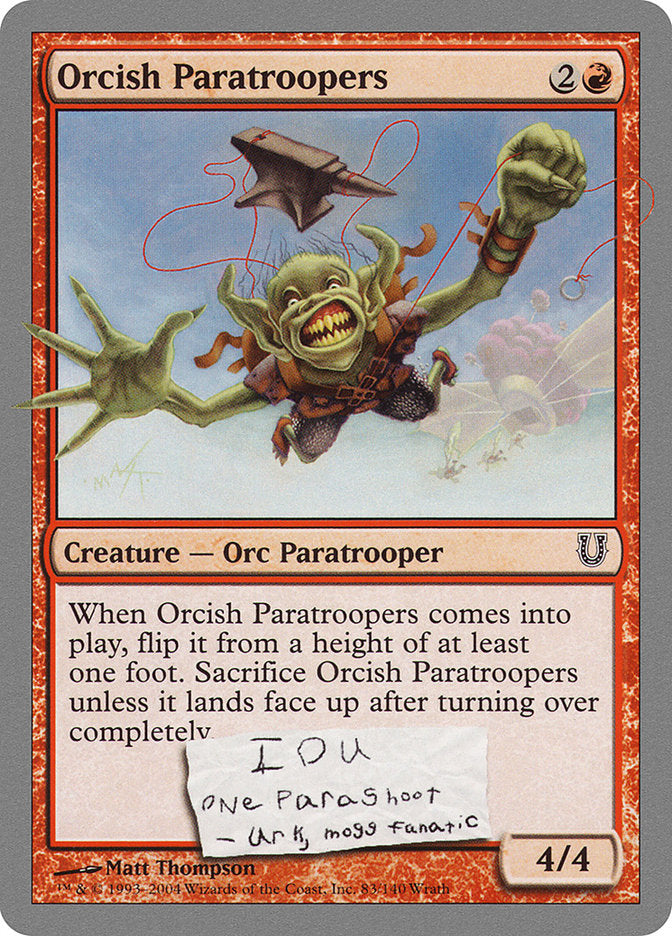 Orcish Paratroopers [Unhinged] Foil