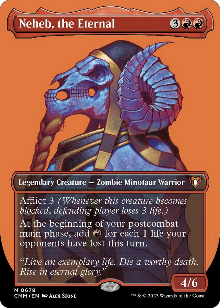 Neheb, the Eternal (Borderless Profile) [Commander Masters] Foil