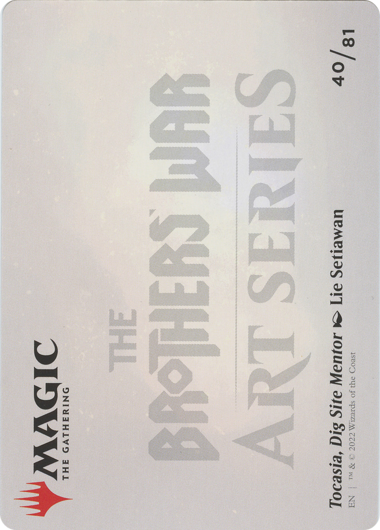 Tocasia, Dig Site Mentor // Tocasia, Dig Site Mentor  [The Brothers' War Art Series] (Borderless) Foil