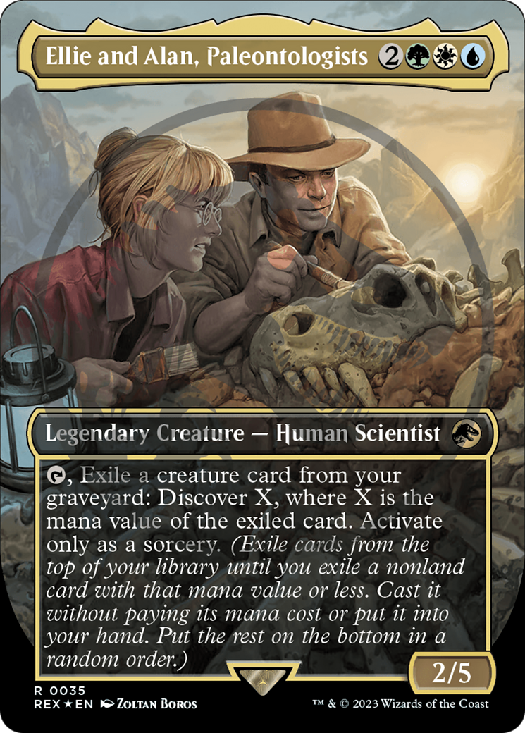 Ellie and Alan, Paleontologists (Borderless) (Emblem)  [Jurassic World Collection] (Borderless) Foil