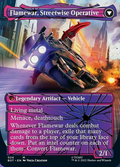 Flamewar, Brash Veteran // Flamewar, Streetwise Operative (Shattered Glass) [Transformers] Foil