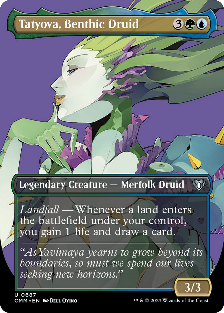 Tatyova, Benthic Druid (Borderless Profile) [Commander Masters] Foil